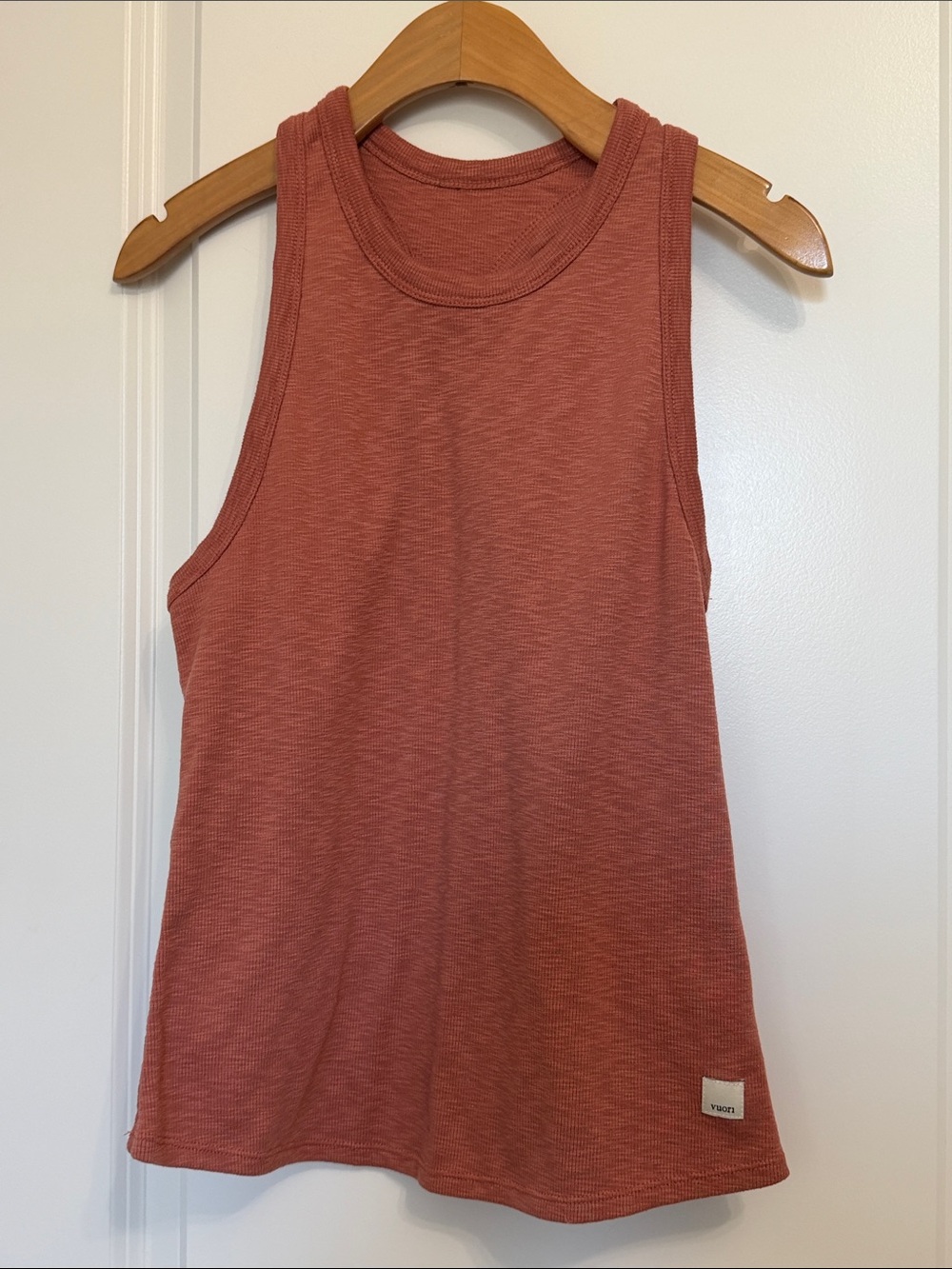Vuori Ribbed Tank Top in Rust - Picture 5 of 8